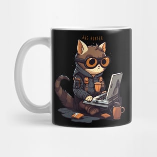 Funny Programmer Cute Cat Bug Hunter Mug